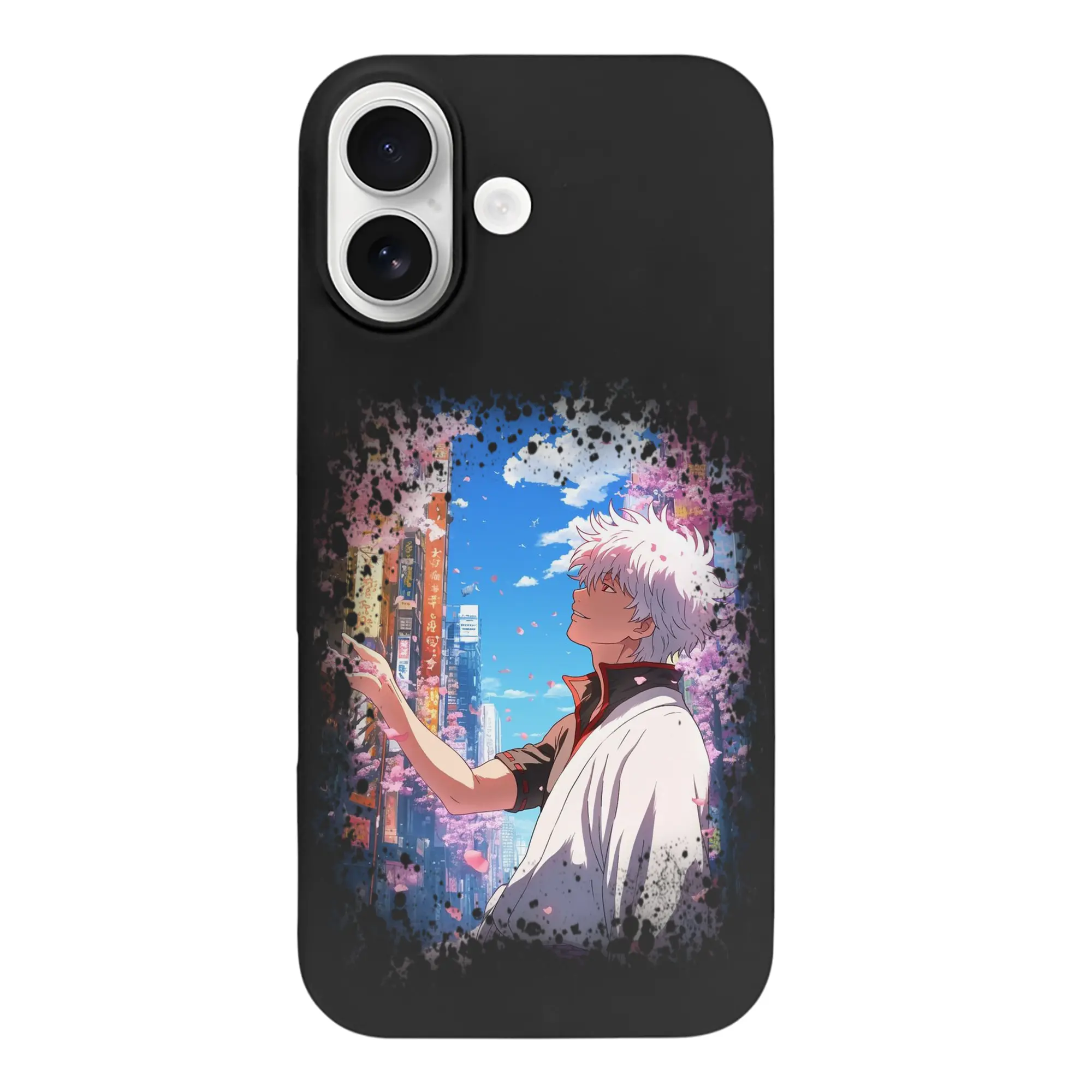 銀魂 グッズ 坂田 銀時 - iPhone 17 シリーズ シリコンケース 薄型 耐衝撃 指紋防止 ソフトタッチカバー 精密フィット 傷防止 保護ケース iPhone 17/17 Air/17 Pro/17 Pro Max 対応